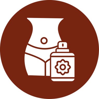 Parfüm simgesi, vektör illüstrasyonu