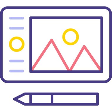 Web tasarım simgesi, basit vektör illüstrasyonu