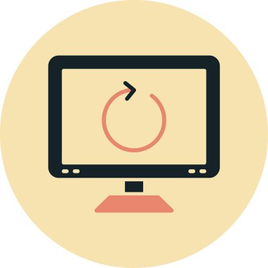 Dizüstü bilgisayar simgesi vektör çizimi