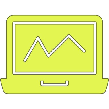 Dizüstü bilgisayar simgesi vektör çizimi