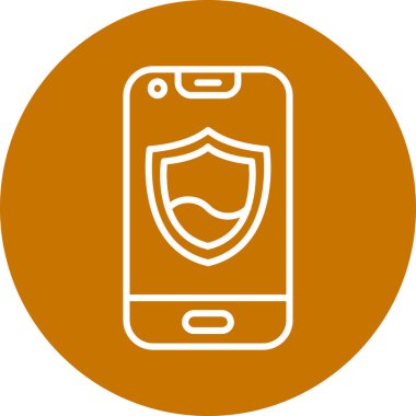 Cep telefonu simgesi, vektör illüstrasyonu