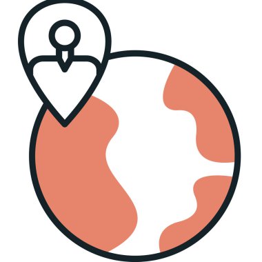 konum simgesi vektör illüstrasyonu