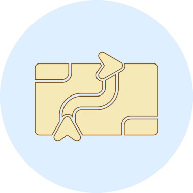 Moda biçimi izole edilmiş arkaplanda harita simgesi