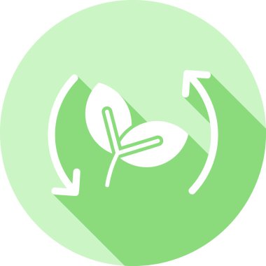 Yaprak. Web simgesi basit illüstrasyon