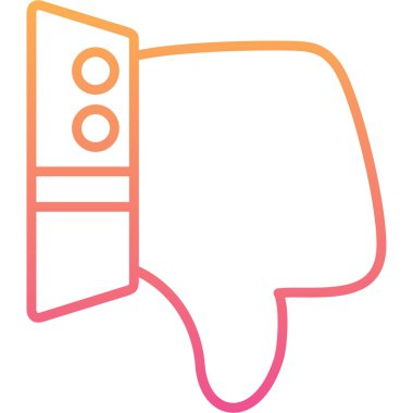 Üzücü bir sevmeme simgesinin vektör çizimi