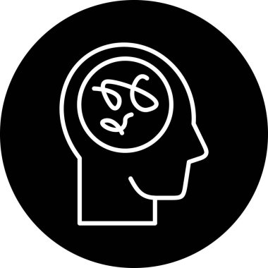 Beyin. Web simgesi basit tasarım