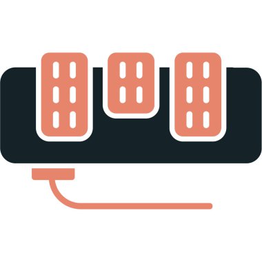 Hastane yatağı ikon vektör illüstrasyonu