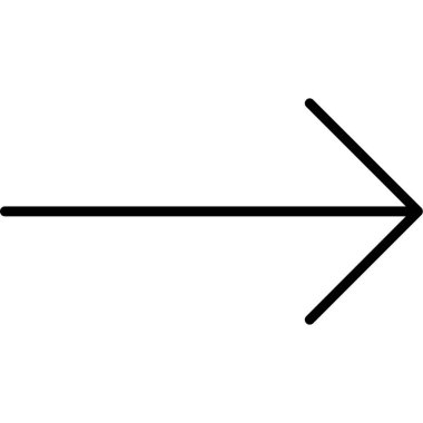 Beyaz arkaplandaki siyah beyaz ok simgesinin vektör çizimi