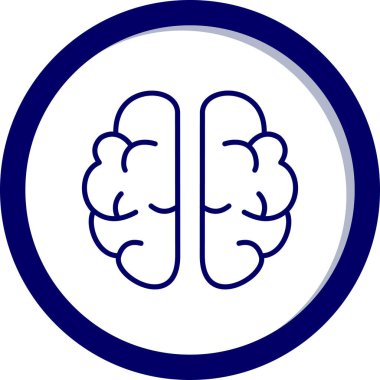 beyin ikonu vektör illüstrasyonu