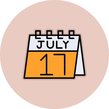 Düz biçimli bir tarih ve vektör takvimi