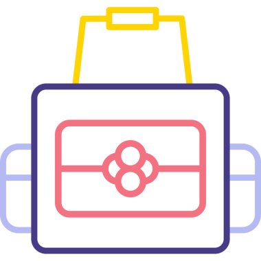 torba simgesi, vektör illüstrasyonu