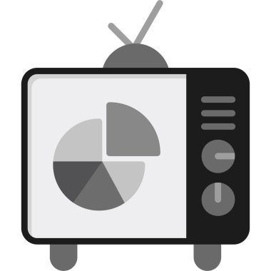 TV simgesi, basit tarzı