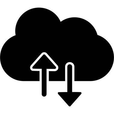 bulut indirme vektörü sembol tasarımı
