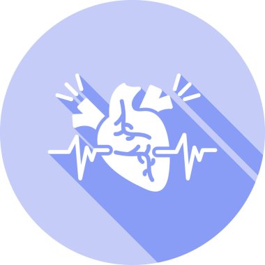 Kalp. Web simgesi basit illüstrasyon