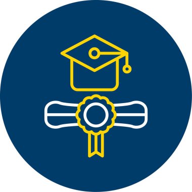 diploma. Web simgesi basit tasarım