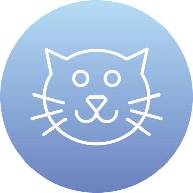 Kedi simgesinin vektör illüstrasyonu
