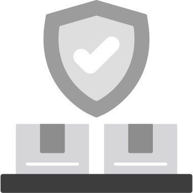 Sigorta web simgesi, vektör illüstrasyonu