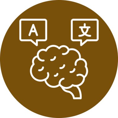 Düşünen Simge, vektör illüstrasyonu