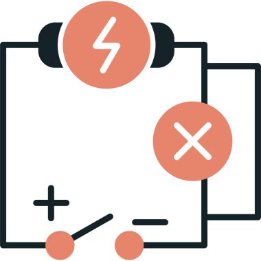 Elektrik simgesinin vektör illüstrasyonu
