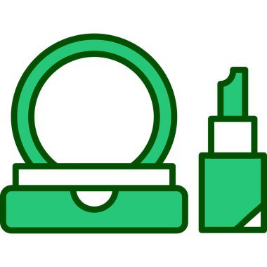 Bir yeşil ve mavi simgenin vektör illüstrasyonu