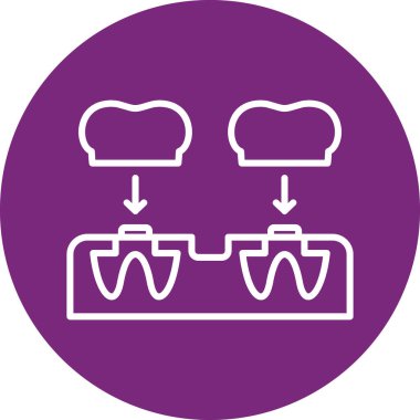 Diş. Web simgesi basit illüstrasyon