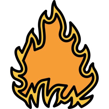 Alev simge vektör çizim