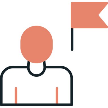 Bir kişi simgesinin vektör illüstrasyonu