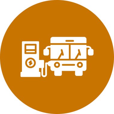 Benzin istasyonu. Basit resimleme