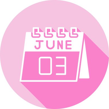 Tek bir takvim simgesinde 1 Haziran tarihi