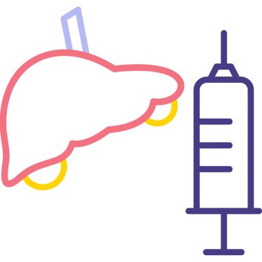 karaciğer simge vektör çizim