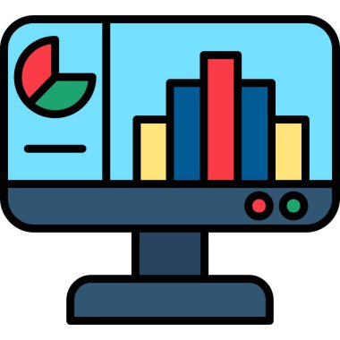 analitik grafik grafik simgesi - taslak biçimi