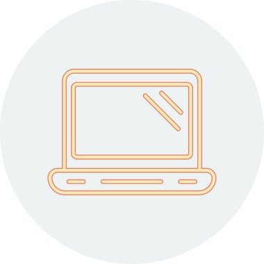 Dizüstü bilgisayar simgesi vektör çizimi