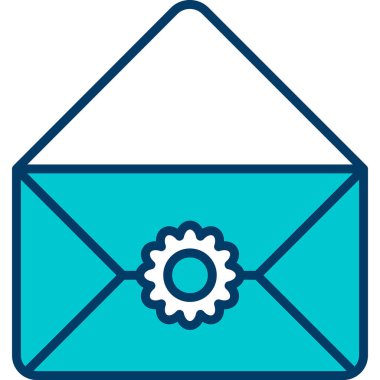 Zarf posta izole simgesi