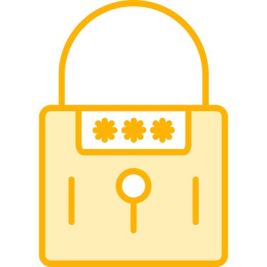 Kilit. Web simgesi basit illüstrasyon