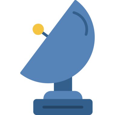 Uydu düz vektör simgesi