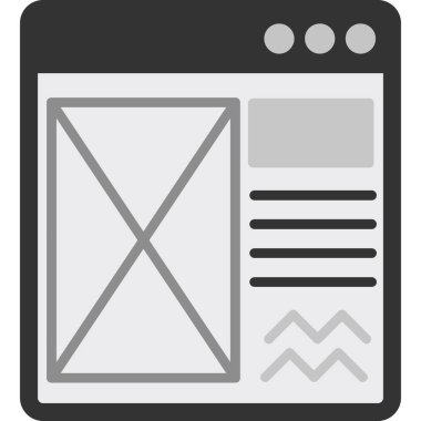 Web sayfası simgesi, basit vektör illüstrasyonu