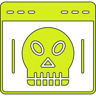 Kafatası. Web simgesi basit illüstrasyon