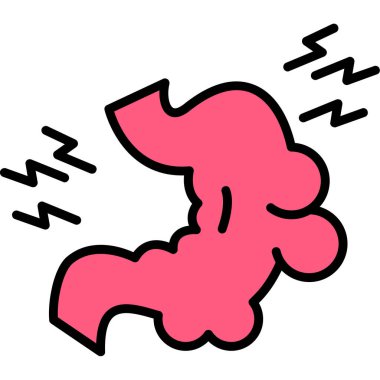 Uyuyan köpek ikonu. taslak köpek uyku vektörü rengi düz izole