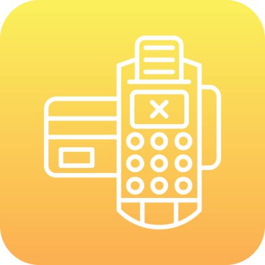 Benzersiz pos uçbirim vektör çizgisi simgesi