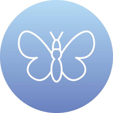 butterfly icon, vector illustration simple design