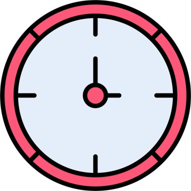 Saat. Web simgesi basit illüstrasyon