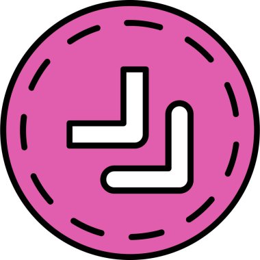 Para birimi simgesi renk ana hatları vektörü