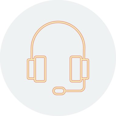 Kulaklık. Web simgesi basit illüstrasyon