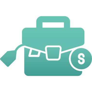 Dolar sembollü para çantası vektör çizimi tasarımı