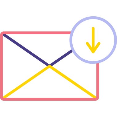 zarf posta simgesi arkaplanda izole edildi