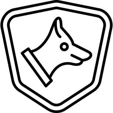 köpek simgesi vektör illüstrasyonu