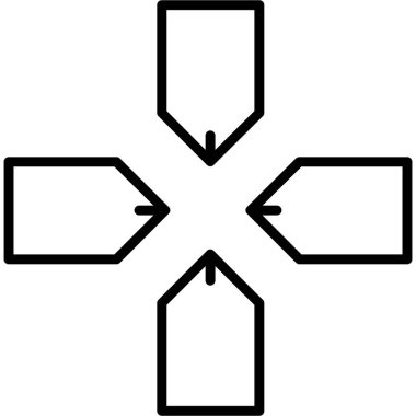 yön konumu GPS simgesi ana hat biçiminde