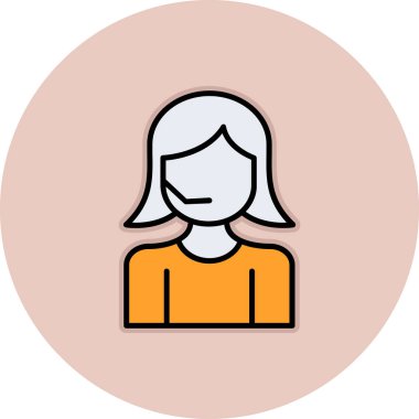 kadının simgesi. vektör çizim