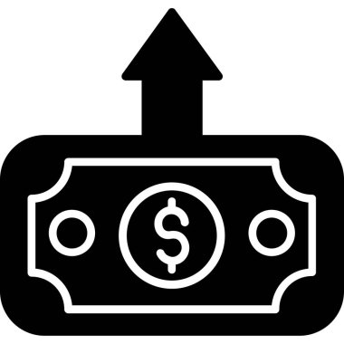 Banka ödeme ikonu. vektör biçimi çift renkli düz sembol, yoğun ve siyah renkler, yuvarlak açılar, beyaz arkaplan.