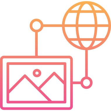 Ağ web simge vektör çizim